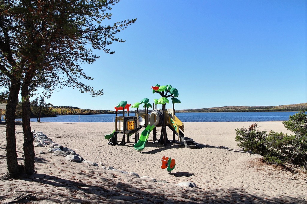 Playground on Lac Faillon Beach in Abitibi-Témiscamingue