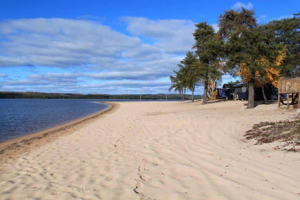 Sandy beach by the water in the Magdalen Islands, Quebec