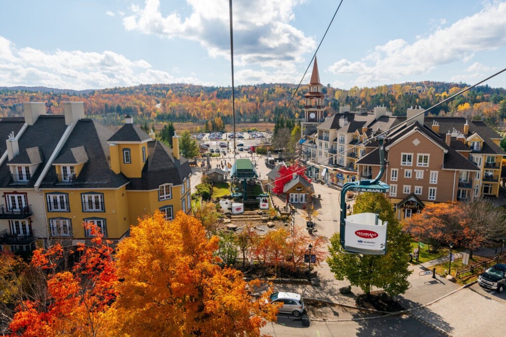 Mont-Tremblant in the Laurentians in fall, a popular hiking destination
